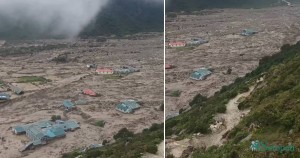 खुम्बु क्षेत्रमा लेदोसहित भीषण बाढी