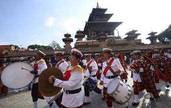 हनुमानढोका दरबारको दसैँ घरमा फूलपाती भित्र्याइयो